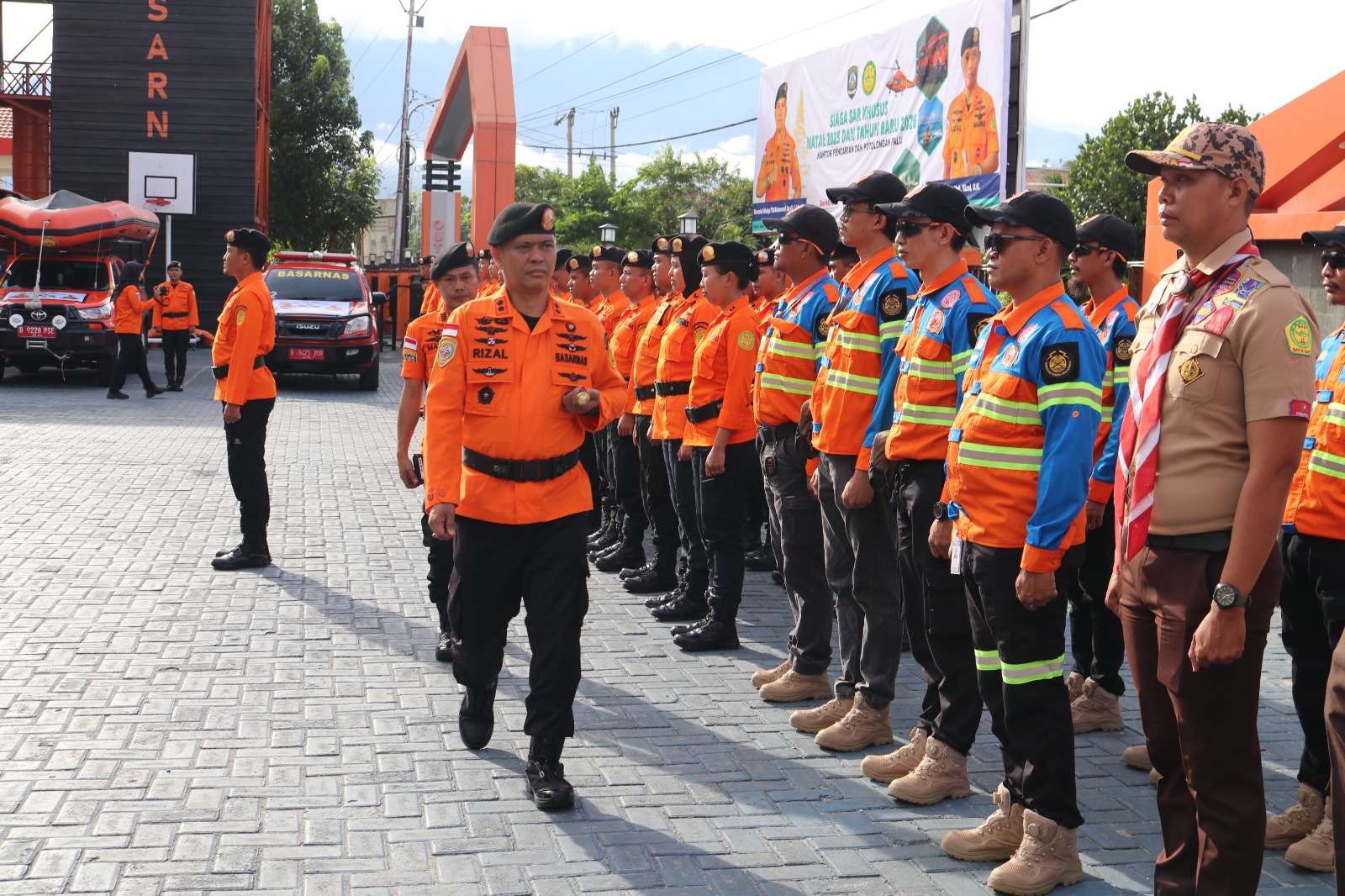 Apel Siaga Natal dan Tahun Baru 2025–2026 Kantor SAR Palu sebagai upaya memperketat pengawasan dan memastikan kesiapan pelayanan SAR