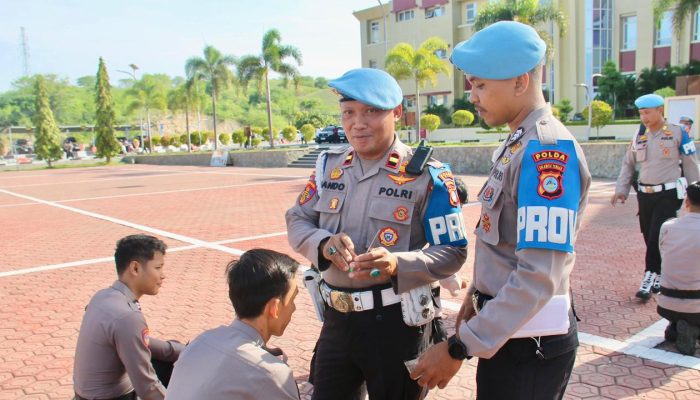 Propam Polda Sulteng Gelar Gaktiblin, Periksa Kelengkapan dan Disiplin Personel