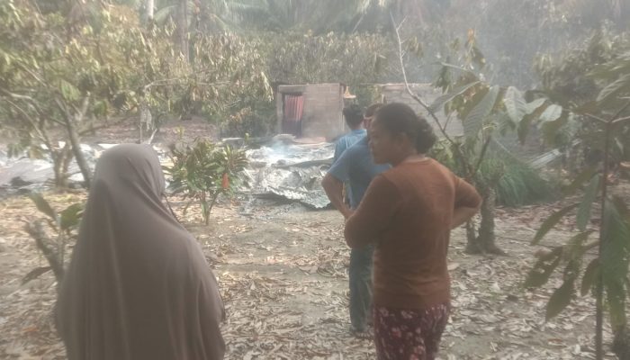 Rumah Semi Permanen di Sausu Gandasari Hangus Terbakar, Diduga Akibat Korsleting Listrik