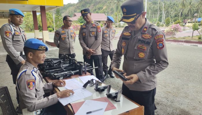 Sidak Senpi Personel, Wakapolres Parigi Moutong: Penyalahgunaan Senjata Api Tidak Ditoleransi