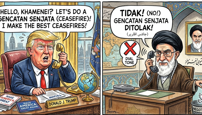 Trump Ajak Damai, Iran Pilih Lanjutkan Konflik