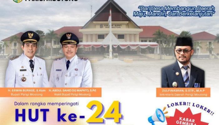 Job Fair HUT ke-24 Parigi Moutong Dibuka, Ratusan Lowongan Kerja Tersedia