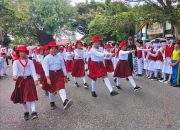 Lomba Gerak Jalan Pelajar SD hingga SMA di Parigi Moutong Meriahkan HUT ke-24