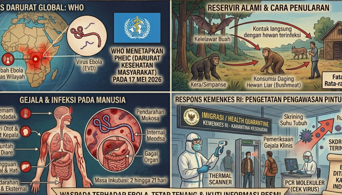 Kemenkes RI Perketat Pengawasan Usai WHO Tetapkan Darurat Ebola