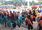 Ratusan Guru dan Siswa Ikuti Jalan Santai Sambut Hardiknas di Parigi Moutong