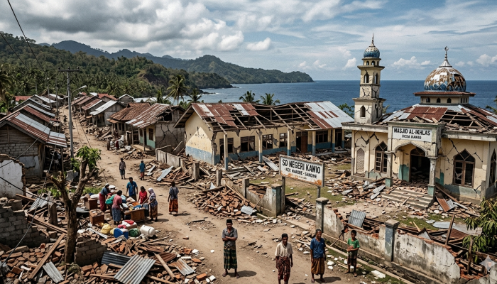 Ratusan Warga Kawio Bertahan di Ruang Terbuka, Rumah dan Sekolah Rusak Diguncang Gempa Filipina