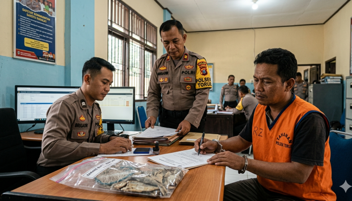 Curi 70 Kilogram Ikan Milik Warga, Pria di Torue Resmi Ditahan Polisi