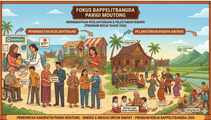 Bappelitbangda Parigi Moutong Fokus Tingkatkan Kesejahteraan dan Pelestarian Budaya di 2026