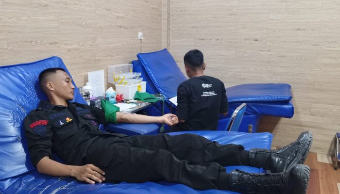 Satbrimob Polda Sulteng Donor Darah di PMI, Bantu Penuhi Kebutuhan Stok Darah Masyarakat