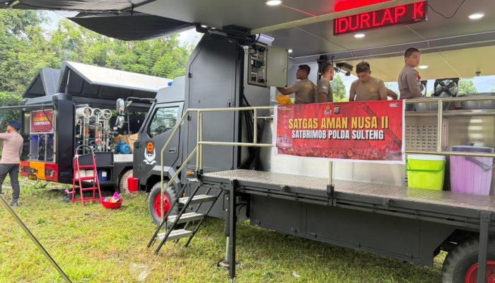 Brimob Sulteng Kerahkan Dapur Lapangan dan Penjernih Air ke Sigi