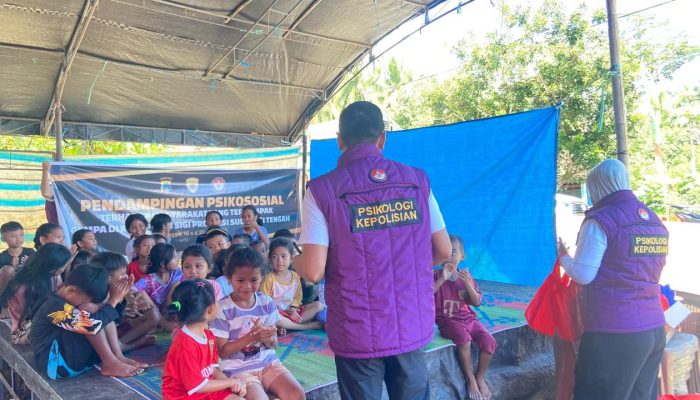 Trauma Healing Pascagempa, Tim Psikologi Polda Sulteng Bangkitkan Semangat Anak-anak di Sigi