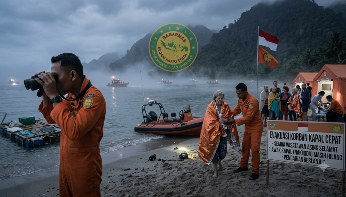 11 Wisatawan Asing Selamat, Nahkoda Masih Dicari