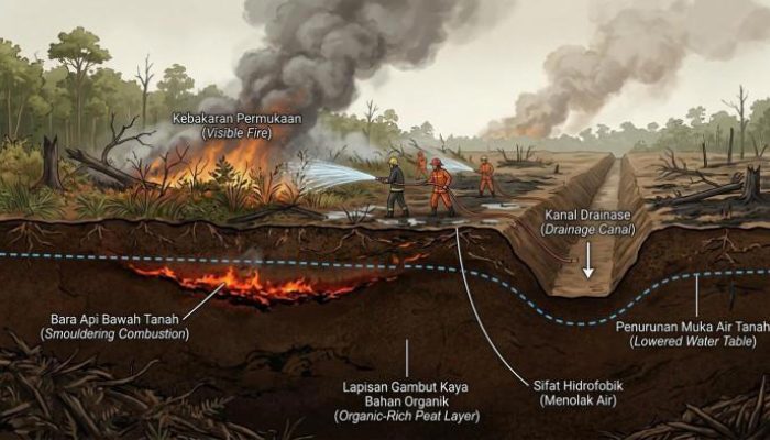 Pahami Sifat Lahan Gambut, Alasan Kebakaran Hutan di Kalimantan Sulit Dipadamkan